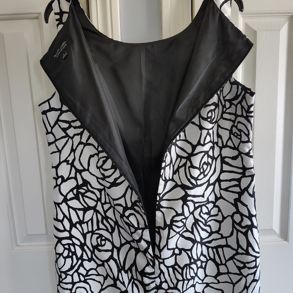 Black Label Evan Picone Black White Classic Sheath Dress 16 - Picture 6 of 12